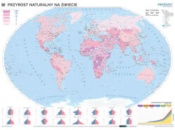 Przyrost naturalny na świecie - mapa ścienna