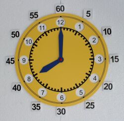Zegar dwutarczowy demonstracyjny magnetyczny